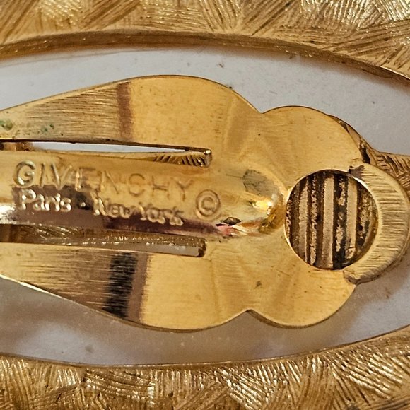 Givenchy Oval Mother of Pearl Clip Earrings - Picture 2 of 2